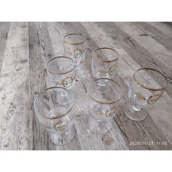 Sklenice DANAPO Zlacené sklenice číše pohár sada 6 kusů