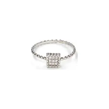 Prsten Prsten z bílého zlata a zirkony Pattic AU 585/000 1,35gr LMG08801W-55