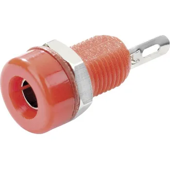 Krokosvorka TRU COMPONENTS TC-R1-16A Red zdířka pro banánek zásuvka, vestavná vertikální Ø pin: 4 mm červená 1 ks