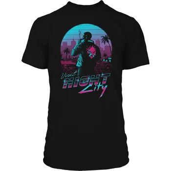 Pánské tričko Jinx Cyberpunk 2077 Destination Night City S