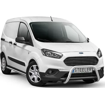 Auto-moto Přední ochranný rám nízký nerez s EC homologací, Ford Courier, 2018- , Facelift (63.COURIER-R1860-06)