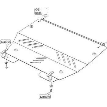 Kryt motoru Kryt motoru a převodovky, PEUGEOT 407, (6D; 6E), 2006->, ohýbaný, ocel 2 mm (77.17.0934)