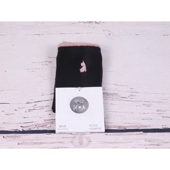 Ponožky YO černorůžové s pejskem velikosti ponožek: 14-15 ( EUR vel. 20-22)