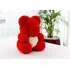 plyšák Rose Bear Červený medvídek z růží s bílým srdcem 38 cm