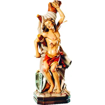 Vánoce Ornatis Svatý Sebastian Provedení: Přírodní bez malování, Velikost stojících figur dospělých postav: 10 cm Dřevěná socha Svatého Sebastiana