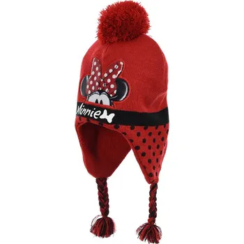 Čepice SUN CITY Kulich čepice Minnie Mouse s copy Barva: ČERVENÁ 52