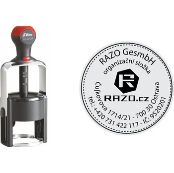 Razítko Kulaté razítko Shiny H-6009 Heavy Duty, vlastní text Ø 45 mm