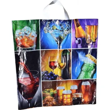 Nákupní taška Taška LDPE 46x50+5 cm s držadlem - ALKOHOL 114000FAL