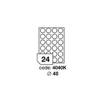 Kancelářské potřeby Bílé odnímatelné etikety Rayfilm R0102.4040KF, 40x40 mm, 1.000 listů A4, 24000 etiket