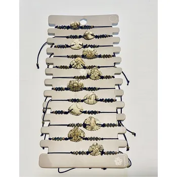 Náramek Náramek přátelství Mušle s korálky - 12 ks sada (Výhodná SADA 12 ks )