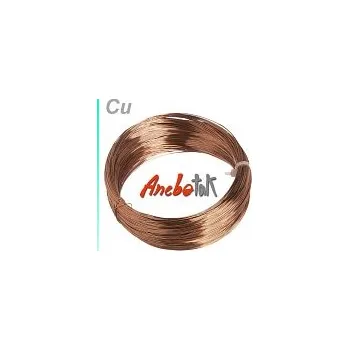 Vázací drát Měděný drát surový polotvrdý; 0,6 mm; cívka 50 m