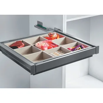 Nábytkové kování Wireli Pořadač na doplňky, 480x430x80 mm, antracit