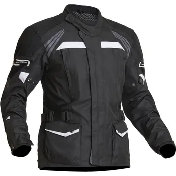 Moto bunda Lindstrands Transtrand Black/white - pánská textilní motocyklová