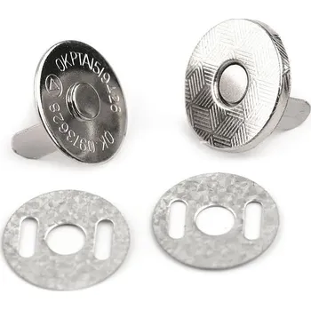 Magnetické zapínání tenké Ø14 mm, barva 1 nikl
