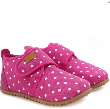 Dívčí bačkory Domácí obuv EMEL 100-9 Růžová s puntíkem Velikost: 31