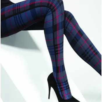 Dámské punčochy Gatta Mi piaci! 02 40 den Punčochové kalhoty check blue-modré 3-M