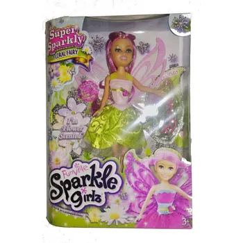 Panenka Sparkle Girlz Květinová víla Růžové vlasy