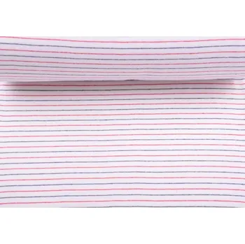 Náplet pruhovaný - tm. červené proužky s černými 31135