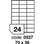 Bílé samolepicí etikety Rayfilm R0100.0527C, 70x36 mm, 20 listů A4, 480 etiket