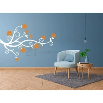 Samolepící dekorace Nálepky - Ornament s květy - dekorace-steny.cz - 60 x 90 cm - 327