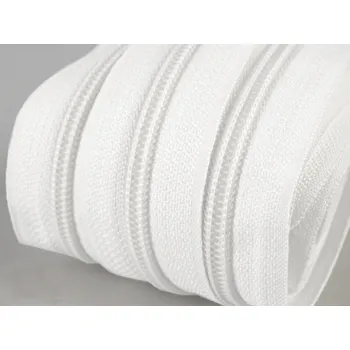 Zip spirálový No 7 metráž bílá pro jezdce typu POL, barva Bílá