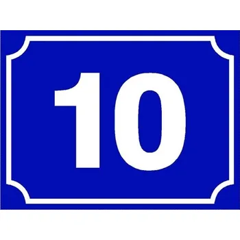 Tabule s číslem orientačním - Obdélník 320x250mm