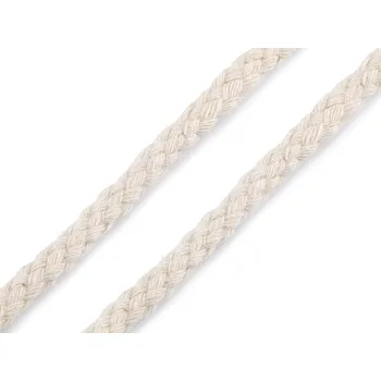 Příze Bavlněná oděvní šňůra splétaná Ø5 mm, barva režná světlá