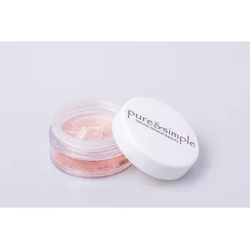 Tvářenka Pure&simple Minerální tvářenka / Posey 3 gr. Růžová, zlatavý třpyt.