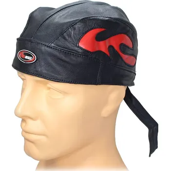 Šátek Moto šátek z telecí kůže černo červený