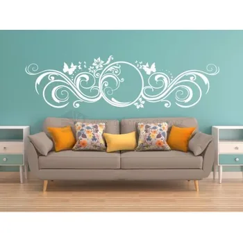 Samolepící dekorace Nálepky na zeď - Ornament s motýly