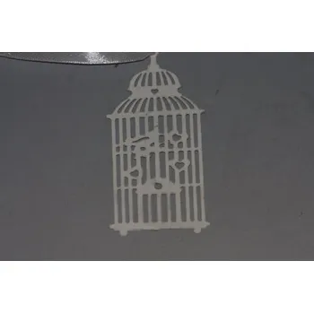 Kovová klícka-ptáček a srdíčko (105732 036 711661 L klec dek.závěs)