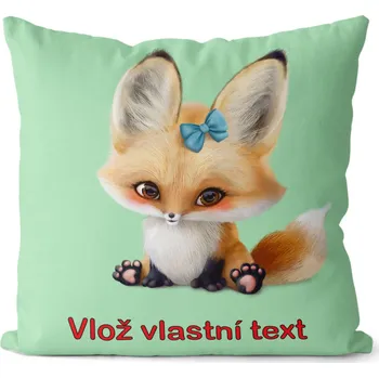 Dekorativní polštářek Polštář s vlastním jménem - lištička