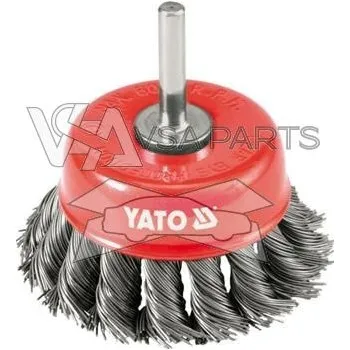 Drátěný kartáč YATO Kartáč drátěný čelní s nástavcem, 75 mm, ocel