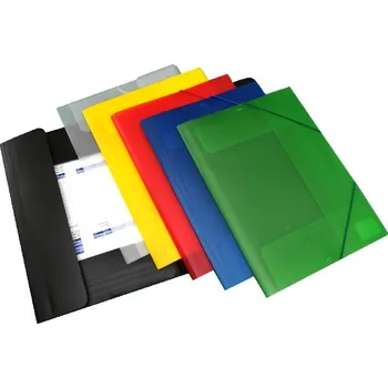 AURO odkládací mapa A4 – 3 klopy, PP, gumička, modrá