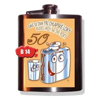Placatka Placatka – Chlapské loky 50 let Vtipný narozeninový alkoholový dárek pro padesátníky