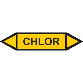 Oboustranná šipka - Chlor Samolepka PVC 3: 485x105 mm
