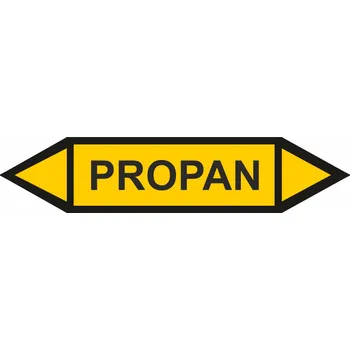 Oboustranná šipka - Propan Samolepka PVC 3: 485x105 mm