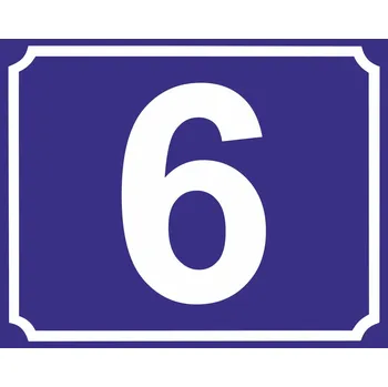 Číslo orientační - 2 (modrý podklad) plast 5 mm 280 x 200 mm