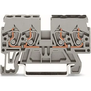 modulární přístroj a rozvaděč WAGO Svorka 870-826 dvojitá průchozí 2,5 mm² boční a středový popis, šedá 870-826
