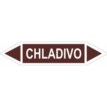 Oboustranná šipka - Chladivo Samolepka PVC 0: arch 10 ks - 120x26 mm