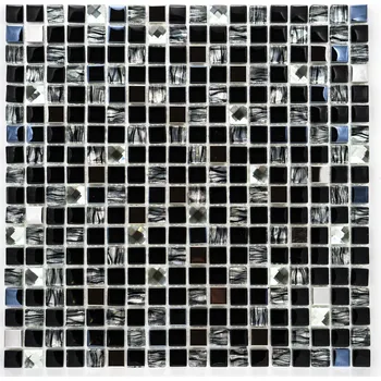 Obklad Mozaika, sklo, kov 15x15mm