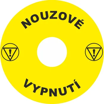 Nouzové vypnutí samolepící vinylová fólie arch 6ks (60-23mm)