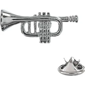 Brož Brož, odznáček trubka, dechový nástroj Stříbrná