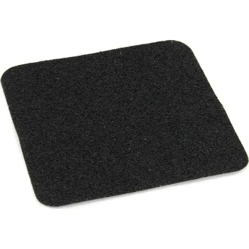 Výstražná páska Černá korundová protiskluzová páska (dlaždice) FLOMA Super - délka 14 cm, šířka 14 cm, tloušťka 1 mm
