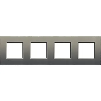 Elektrická zásuvka Rámeček BTICINO LNA4802M4AE šedá LNA4802M4AE