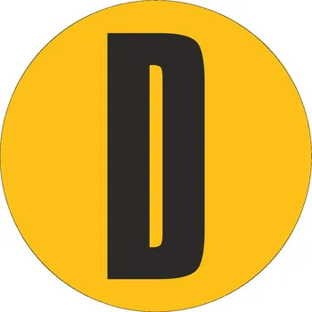 Speciální papír Podlahové písmeno - D podlahové samolepky Průměr 300mm
