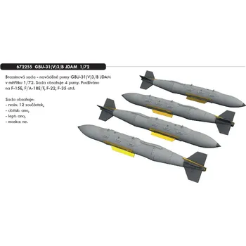 Plastikový model Eduard 1/72 GBU-31(V)3/B JDAM