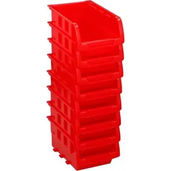 Kinzo 06828 stěna na nářadí 8 boxů plast červený