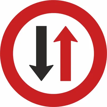 Dopravní značka Přednost jízdy v protějším směru UV tisk plast 5mm 500x500 mm