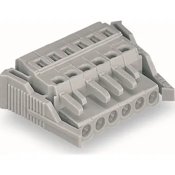 Elektronická součástka WAGO Konektor 231-106/037-000 1vodičový pružinový CAGE CLAMP® 2,5 mm², šedá 231-106/037-000